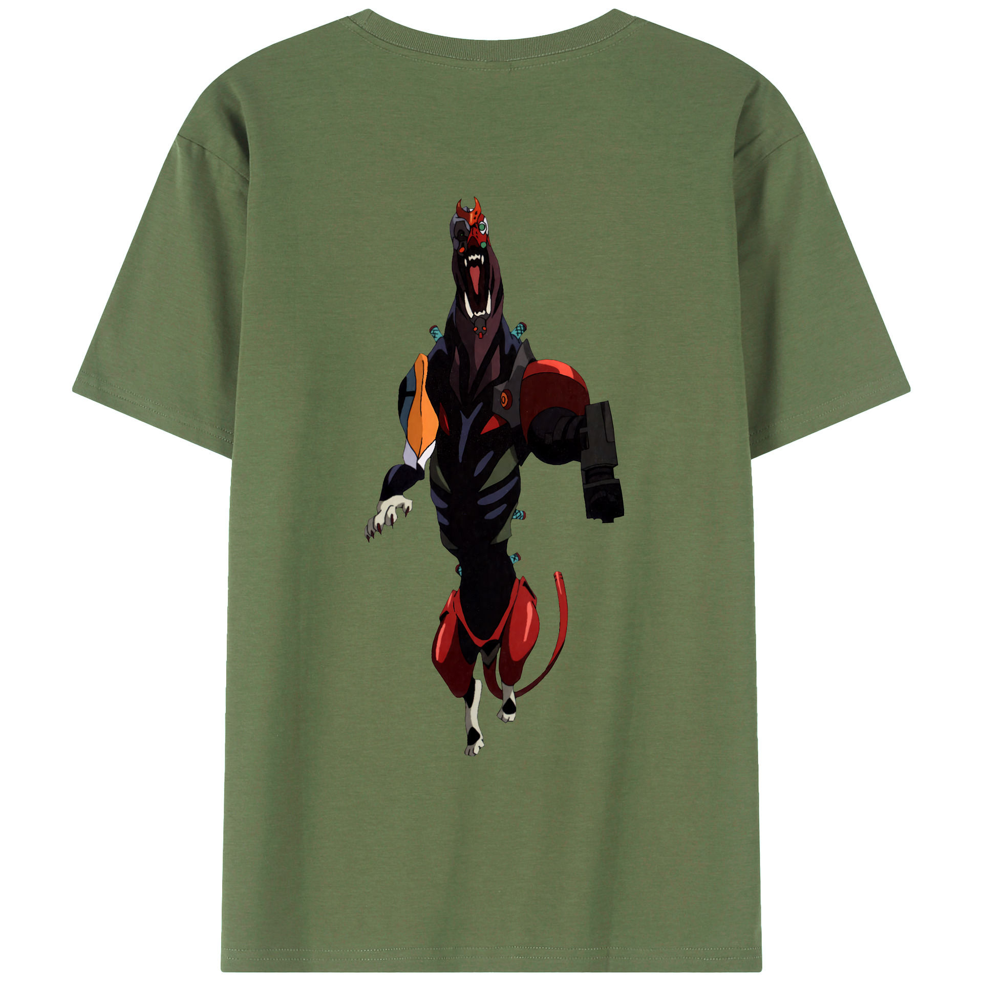 （画像用） EVA 新世紀エヴァンゲリオン 綿100％ メンズ半袖Tシャツ（バックプリント） 通気性